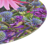 Bunte Blumen und Distel-Foto Schneidebrett (Ecke)