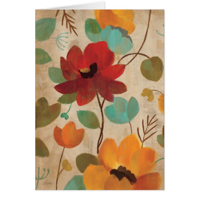 Bunte Blumen und Knospen (Vorne)