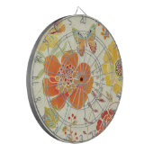 Bunte Blumen und Schmetterlinge Dartscheibe (Vorderseite Links)