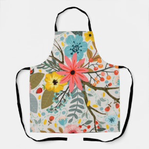 Bunte Blumen Wasserfarbe Süß Schürze