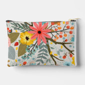 Bunte Blumen Wasserfarbe Süß Zubehörtasche (Rückseite)