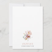 Bunte Blumen, Wildblumen, Boho, Konfirmation Einladung (Rückseite)