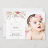 Bunte Blumen, Wildblumen, Boho, Konfirmation Einladung (Vorderseite)