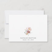Bunte Blumen, Wildblumen, Boho, Taufe Dankeskarte (Rückseite)