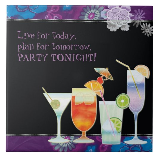 Bunte Blumencocktail-neue Fliese (Vorderseite)