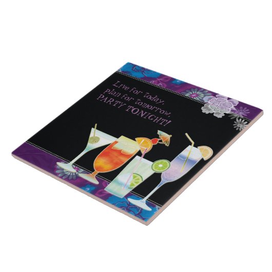 Bunte Blumencocktail-neue Fliese (Seite)