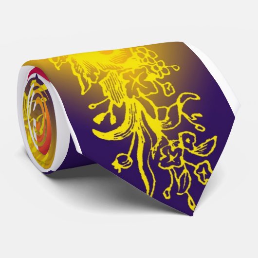 Bunte Blumenentwurf Krawatte (Gerollt)