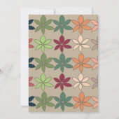 Bunte Blumengeburt Einladung (Rückseite)