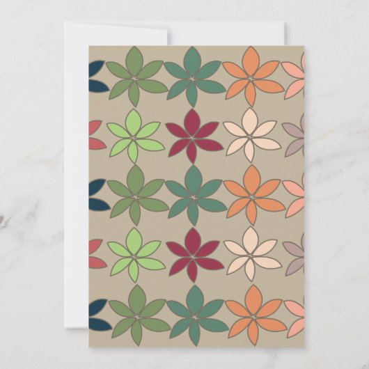 Bunte Blumengeburt Einladung (Rückseite)