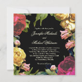 Bunte blumengeschichtliche Hochzeit Einladung (Vorderseite)