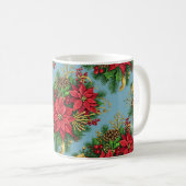 Bunte Blumengestecke für Weihnachten Kaffeetasse (VorderseiteRechts)