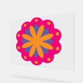 bunte Blumenkreisformen Acrylschild (Winkel)