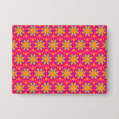 bunte Blumenkreisformen Button (Vorderseite)