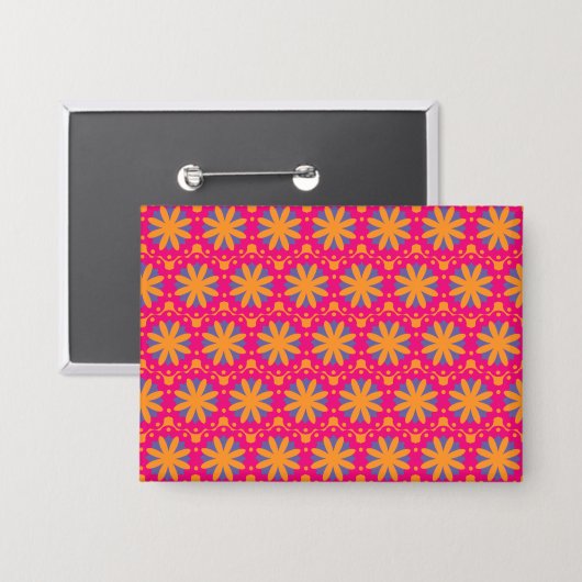 bunte Blumenkreisformen Button (Vorderseite/Rückseite)