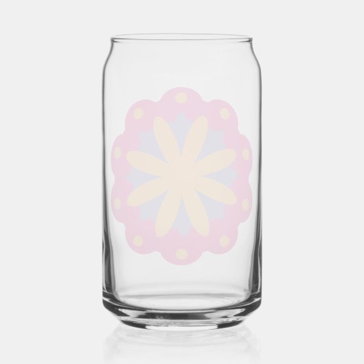 bunte Blumenkreisformen Dosenglas (Vorderseite)