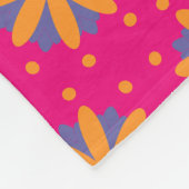 bunte Blumenkreisformen Fleecedecke (Ecke)