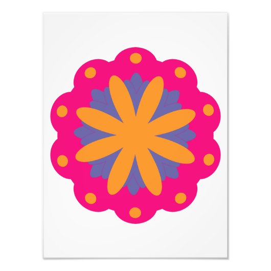 bunte Blumenkreisformen Fotodruck (Vorne)