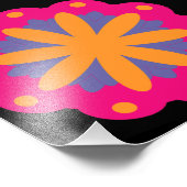 bunte Blumenkreisformen Fotodruck (Ecke)
