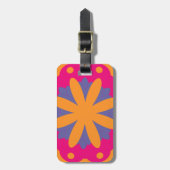 bunte Blumenkreisformen Gepäckanhänger (Vorderseite vertikal)
