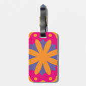 bunte Blumenkreisformen Gepäckanhänger (Rückseite vertikal)