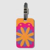 bunte Blumenkreisformen Gepäckanhänger (Vorderseite Vertikal)