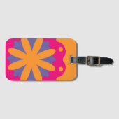 bunte Blumenkreisformen Gepäckanhänger (Vorderseite (Horizontal))