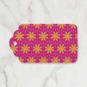 bunte Blumenkreisformen Geschenkanhänger (Rückseite (Horizontal))