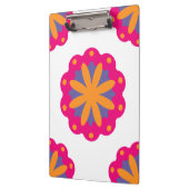 bunte Blumenkreisformen Klemmbrett (Links)