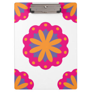 bunte Blumenkreisformen Klemmbrett