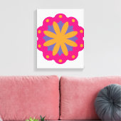 bunte Blumenkreisformen Leinwanddruck (Insitu (Wohnzimmer))