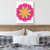 bunte Blumenkreisformen Leinwanddruck (Insitu (Schlafzimmer))