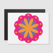 bunte Blumenkreisformen Magneteinladung (Vorne/Hinten)