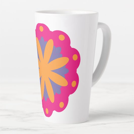 bunte Blumenkreisformen Milchtasse (Rechte Ecke)