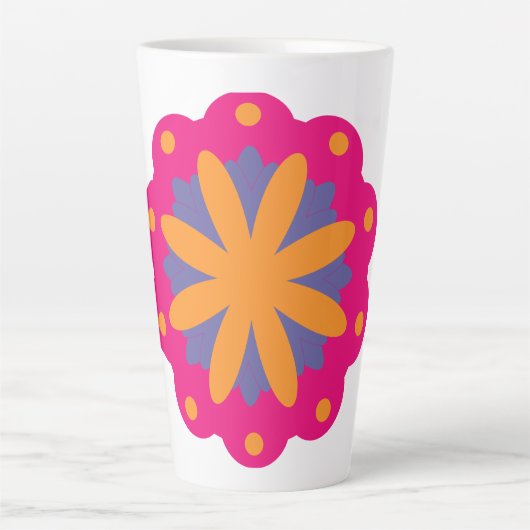 bunte Blumenkreisformen Milchtasse (Vorderseite)