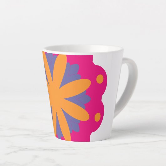 bunte Blumenkreisformen Milchtasse (Rechte Ecke)