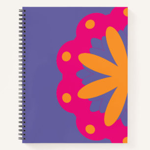 bunte Blumenkreisformen Notizblock