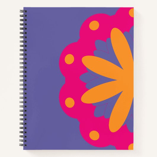 bunte Blumenkreisformen Notizblock (Vorderseite)