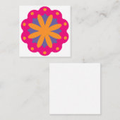 bunte Blumenkreisformen Quadratische Visitenkarte (Vorne/Hinten)
