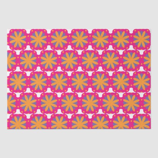 bunte Blumenkreisformen Seidenpapier (Vorderseite)