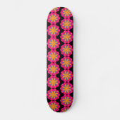 bunte Blumenkreisformen Skateboard (Vorderseite)