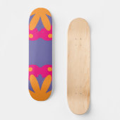 bunte Blumenkreisformen Skateboard (Vorderseite)