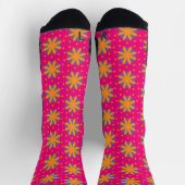 bunte Blumenkreisformen Socken (Oben)