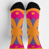 bunte Blumenkreisformen Socken (Oben)