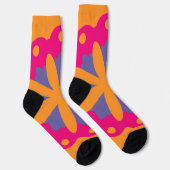 bunte Blumenkreisformen Socken (Rechts)