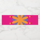 bunte Blumenkreisformen Wasserflaschenetikett (Einzelnes Label)