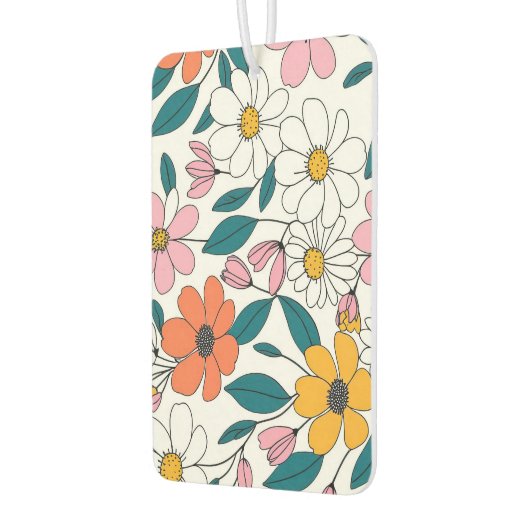 bunte Blumenkunst Autolufterfrischer (Links)