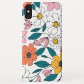 bunte Blumenkunst Case-Mate iPhone Hülle (Rückseite)