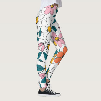 bunte Blumenkunst Leggings