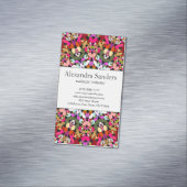 Bunte BlumenMandala Magnetische Visitenkarte (Beispiel)