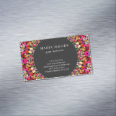 Bunte BlumenMandala Magnetische Visitenkarte (Beispiel)